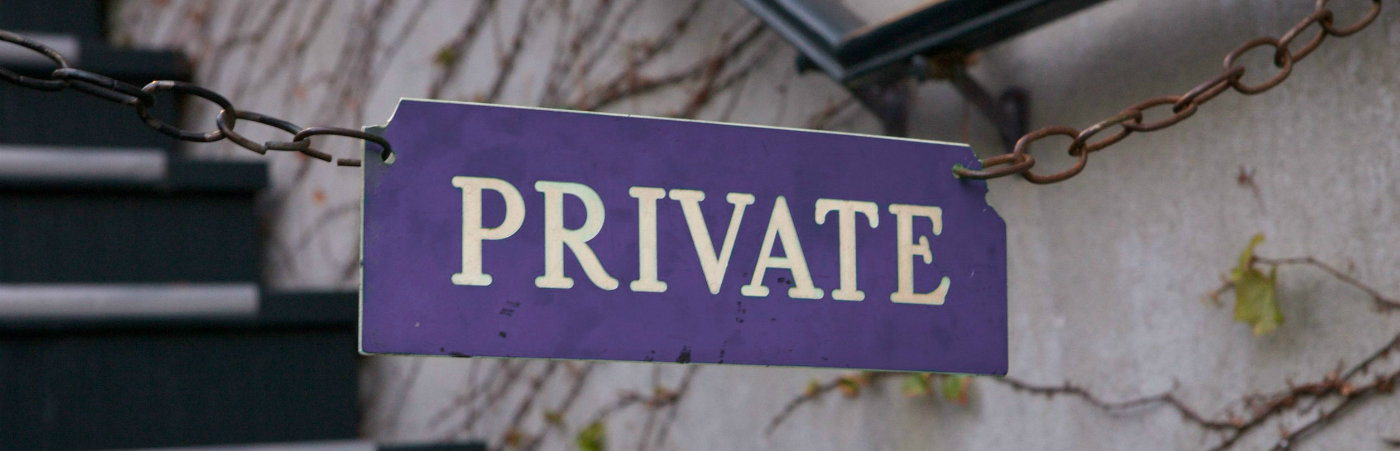 'Private' sign