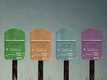 Photo of brightly coloured postbox