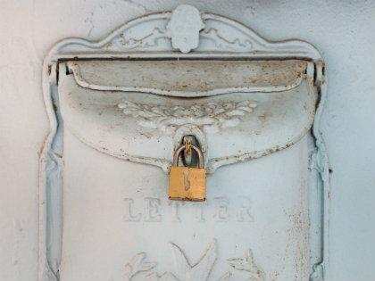 Brightly painted letterboxes