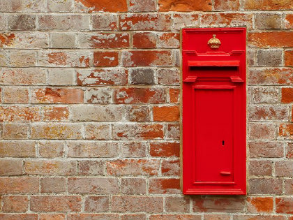 Red post box