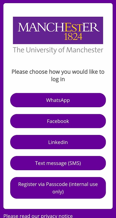Screenshot of UoM Guest login screen