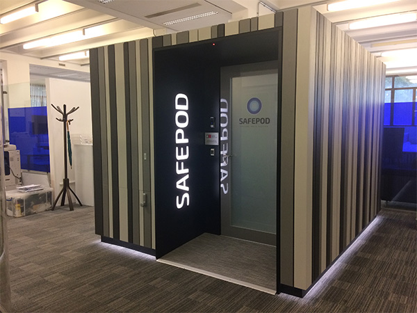 A photo of a SafePod in the main library.